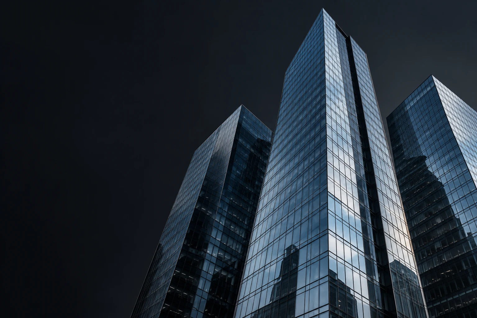 Modern glass office towers